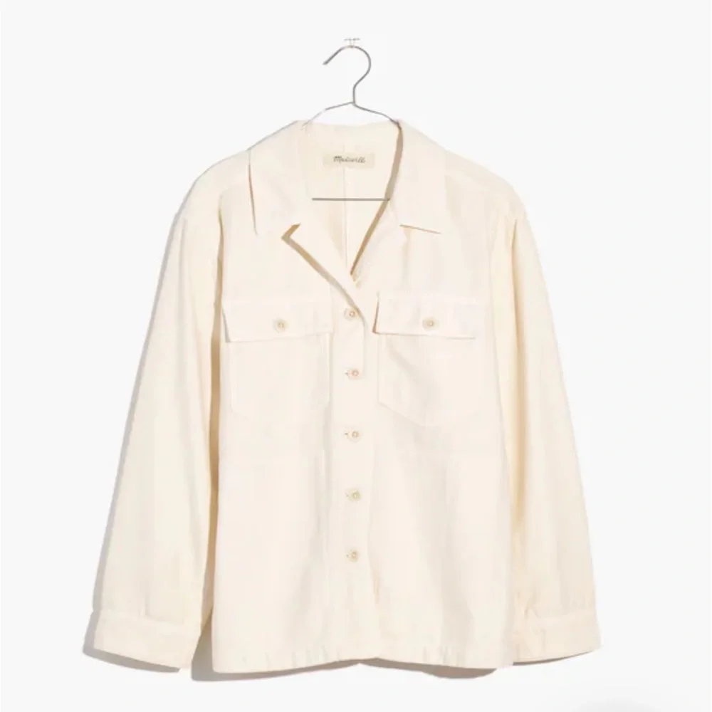 Madewell Ecru Drakefield Shirt-Jacket NWT sz M